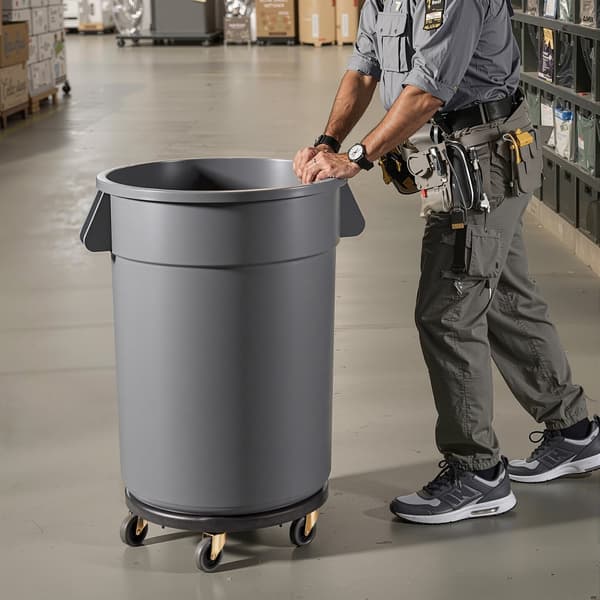 Rund affaldsbeholder Dolly, Passer 20/32/44/55 Gal beholdere, 500 lbs kapacitet