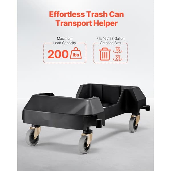 Slim Papperskorg Dolly, Passar 16/23 Gal Behållare, 200lbs Tung Duty, med Hjul
