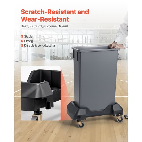 Slim Papperskorg Dolly, Passar 16/23 Gal Behållare, 200lbs Tung Duty, med Hjul
