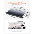 Miniatyrbillede 8 af 11: 14' RV-udskiftningsmarkise, Elektrisk trailermarkise, Kompatibel med de fleste DC12V-campingvogne