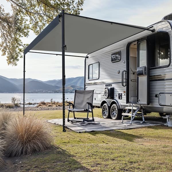 RV Ersättningsmarkis 18', Manuell Trailer Markis, Passar de flesta DC12V RVs