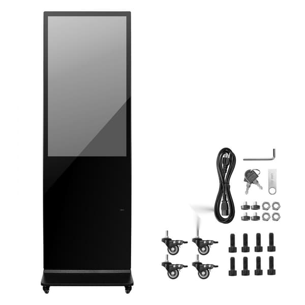 43 Digital Signage Display, Berøringsskærm, 2K UHD LCD, Gulvstående Kiosk, Høj Opløsning, Brugervenlig Interface