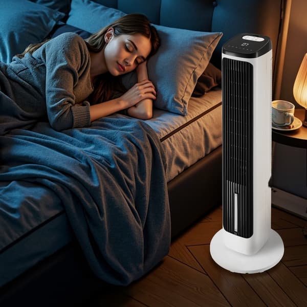 40 Oscillerende Tårnventilator, 24H Timer, 23,3ft/s Hastighed, med fjernbetjening