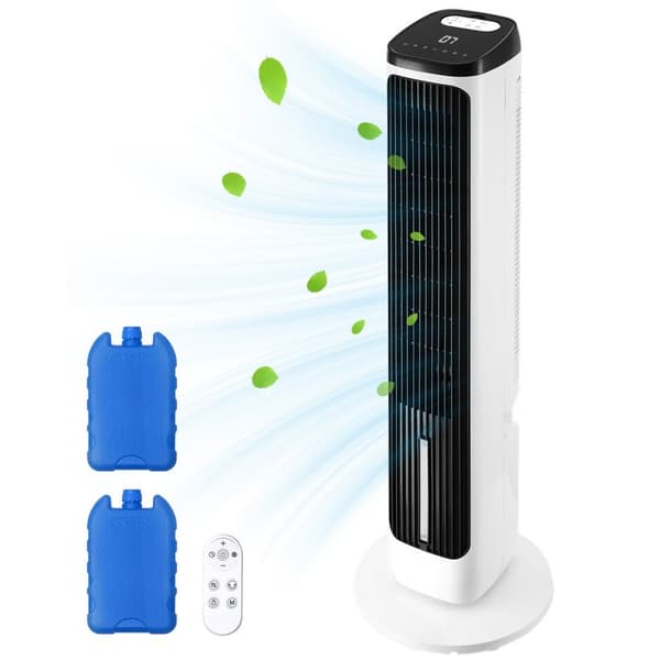 40 Oscillerende Tårnventilator, 24H Timer, 23,3ft/s Hastighed, med fjernbetjening