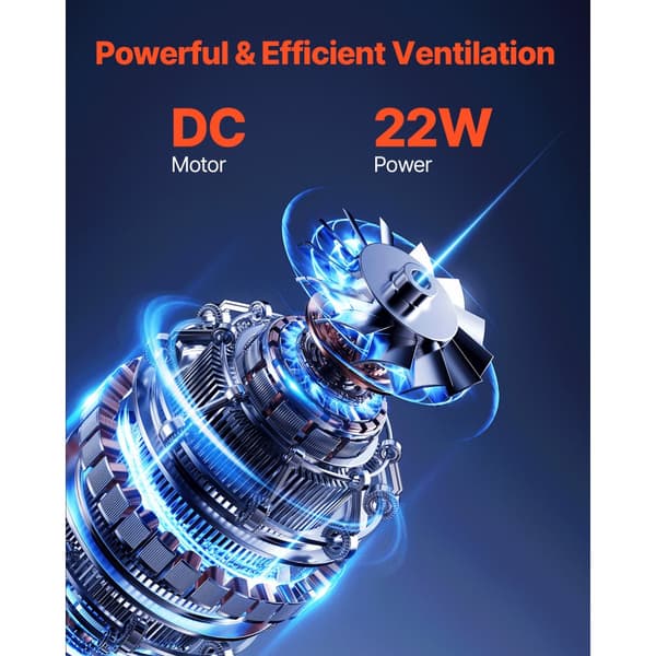 RV Ventilator 14 tommer, 10-hastighed reversibel, med fjernbetjening