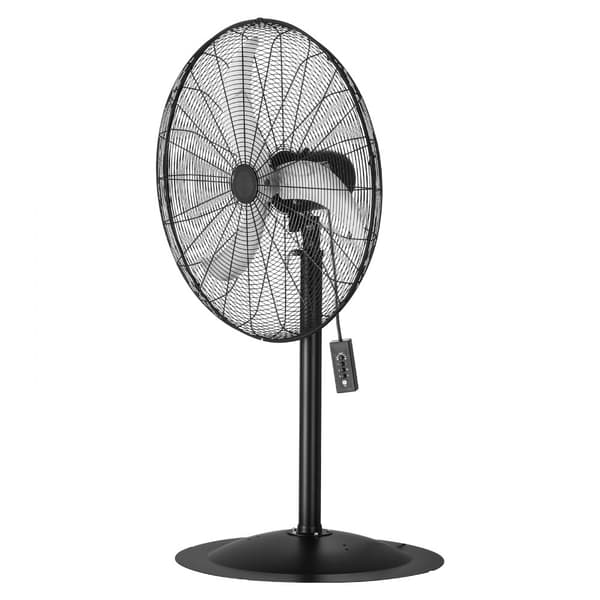 30 Industriel Piedestalventilator, 3-Hastigheds Oscillerende Blæser, Højdejusterbar, Kraftfuld Køling