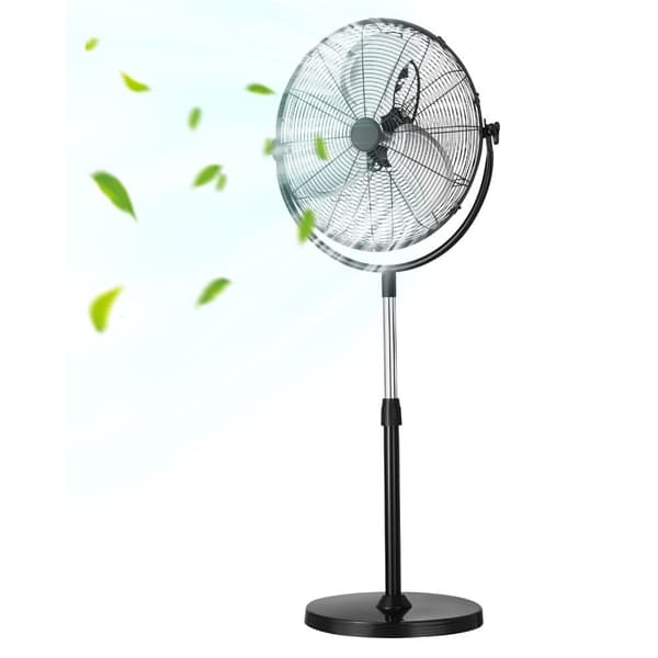 18 Industriel Pedestalventilator, 3-Hastighed, Højdejusterbar mellem 45,3 til 57,9 tommer