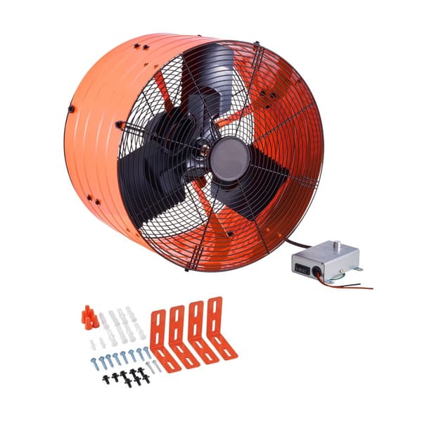 Gable Mount Fan 16 tum, 2940 CFM vindfläkt för vind, med justerbar termostat