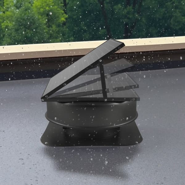 Solartakfläkt för vind, Avgasfläkt 50W, med smart termostat och fjärrkontroll