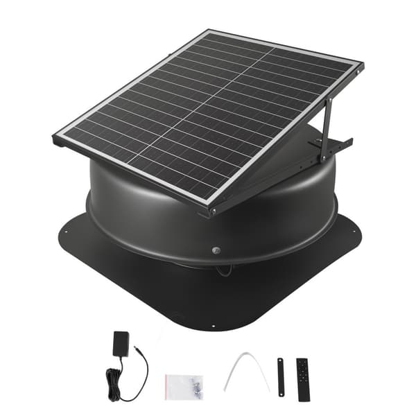 Aurinkokattoinen ullakon poistopuhallin 42W, Smart-termostaatti, kauko-ohjattava