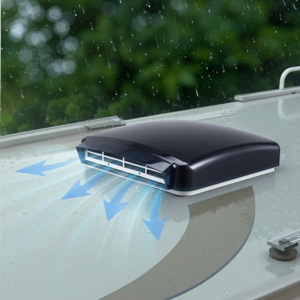 RV Ventilator 14 tommer, Vendbar med Regndæksel, Power Top Låg, Energibesparende, Stille Drift