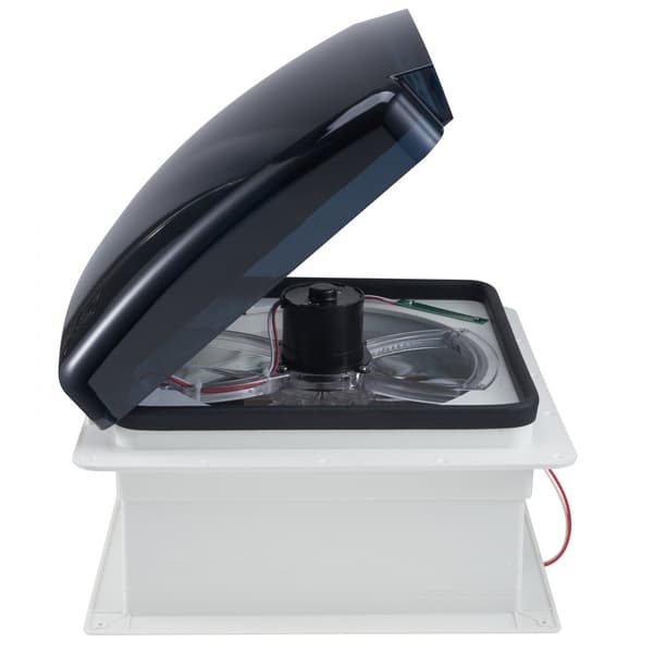RV Ventilator 14 tommer, Vendbar med Regndæksel, Power Top Låg, Energibesparende, Stille Drift