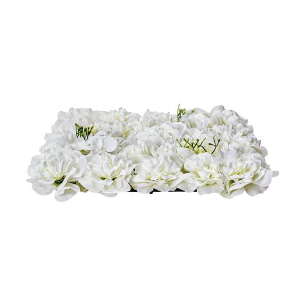 3D Blomväggspanel, 24 ST 15 x 15 tum, Konstgjord blommig bakgrund för bröllop och evenemang