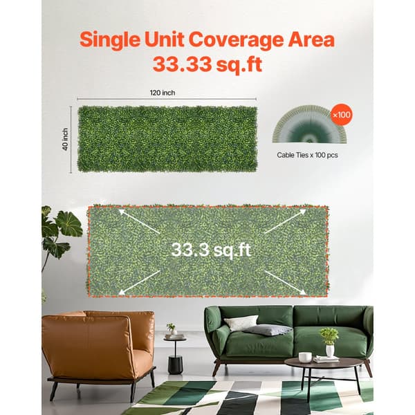 Konstgräs Väggpaneler 40x120, Milano Gräsgrönska, Idealisk för Inredningsdesign
