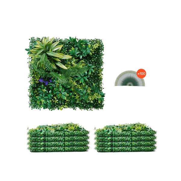 Konstgräs Väggpaneler 8-pack, 20x20 tum 3D Grönska, för Inredningsdesign