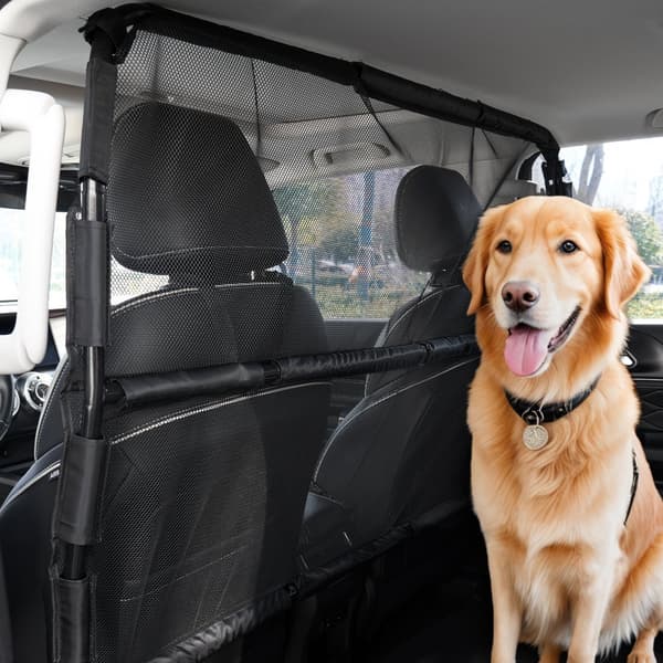 Hundbarriär till bil, 56 bred, Monteringsbarrier för framsäten, för stadsjeepar