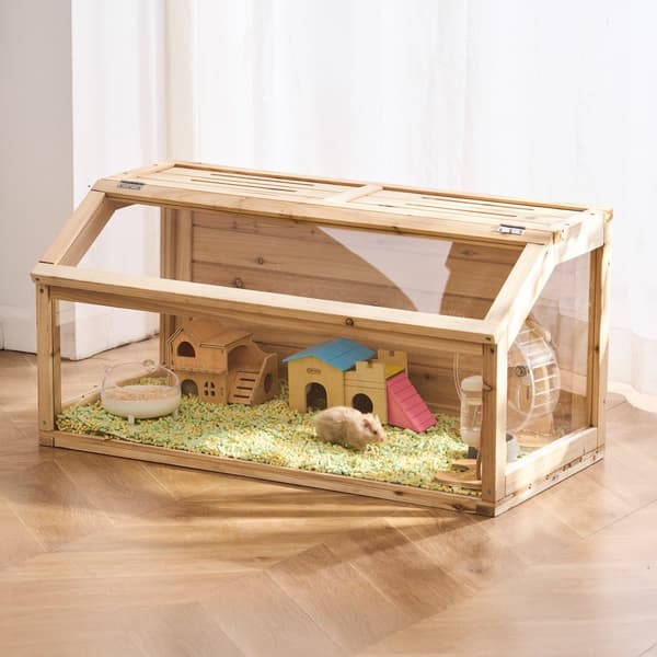 Trähamsterbur Habitat 40, Gnagare Hutch, smådjurshölje för möss, hållbart och rymligt