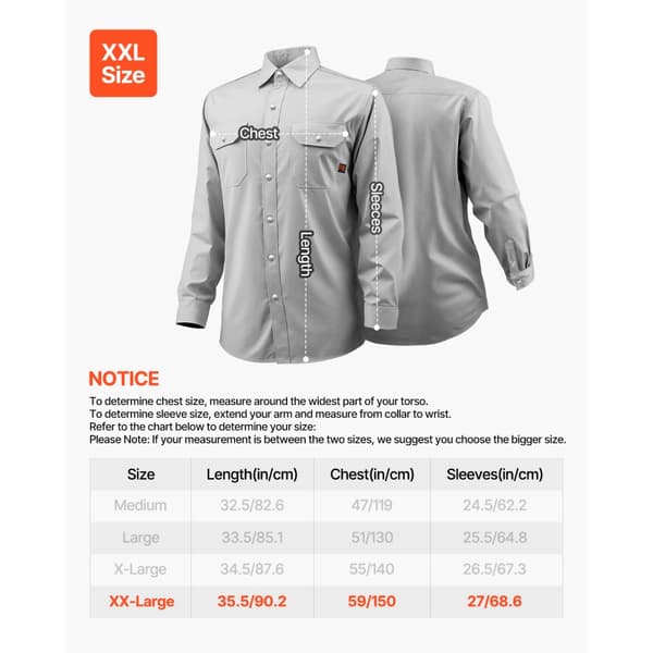 Flammesikker Svejsejakke, 7oz Bomuldssikkerhedsjakke, XXL Størrelse, Svejsesikkerhed, Høj Kvalitet