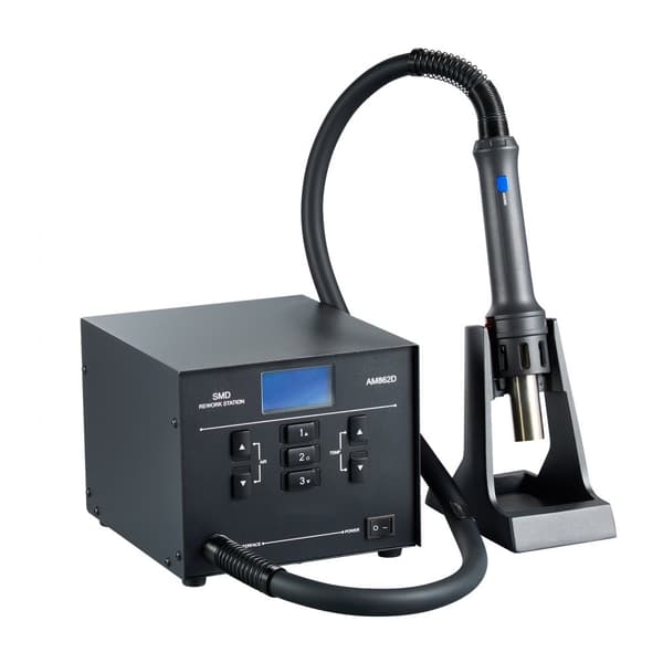 Hetluft Återbearbetningsstation 1000W, LED Digital SMD Rework Station, Temperaturområde 212℉-896℉