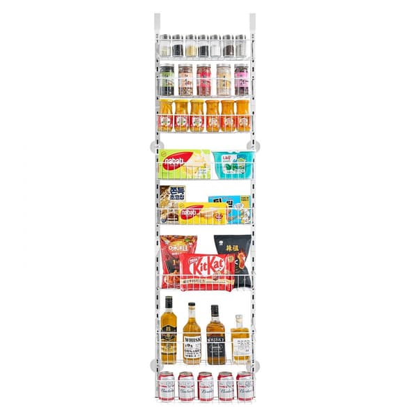 8-lags over døren Pantry Organizer, Hængende opbevaringsstativ, Justerbar