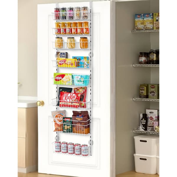 8-lags over døren Pantry Organizer, Hængende opbevaringsstativ, Justerbar