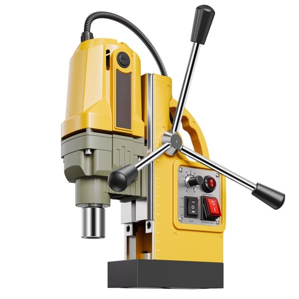 Magnetisk boremaskine 1200W, 2810 lbf Mag, 1,6 i borediameter, gul farve