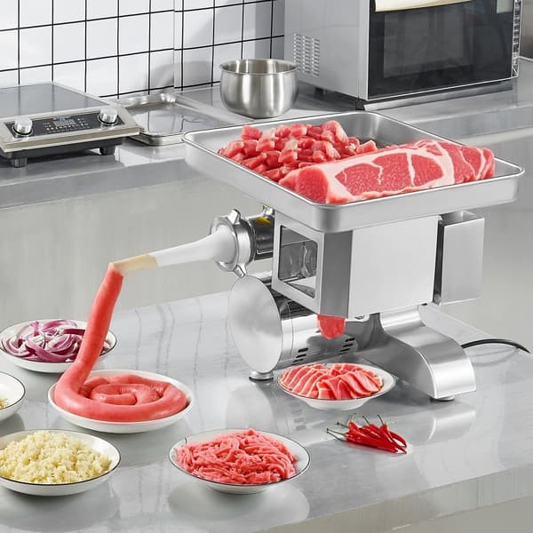 Kommerciel Elektrisk KødKværn, Pålægsmaskine, 5kg/min Hastighed, Robust og Effektiv