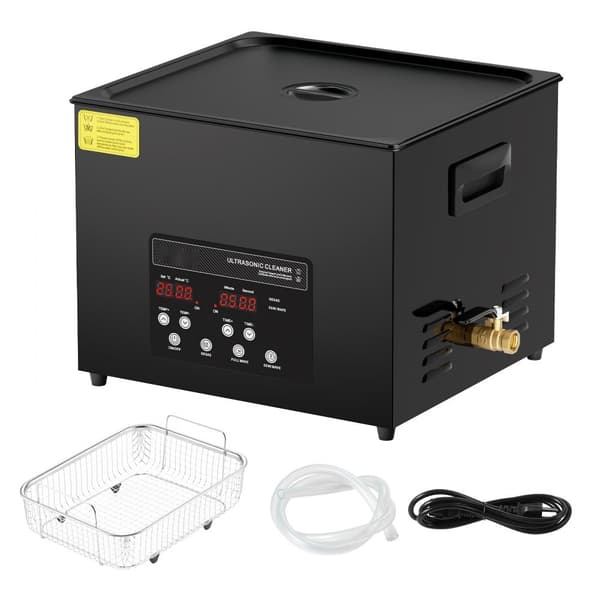 15L Ultrasonisk Rensemaskine, Kurvevarmer og Timer, 360W, Effektiv rengøring, Dybdepenetrering
