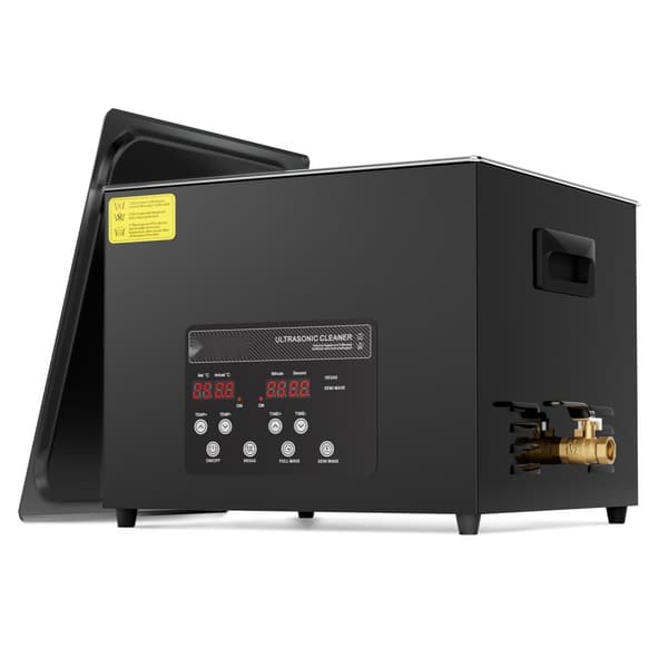 15L Ultrasonisk Rensemaskine, Kurvevarmer og Timer, 360W, Effektiv rengøring, Dybdepenetrering
