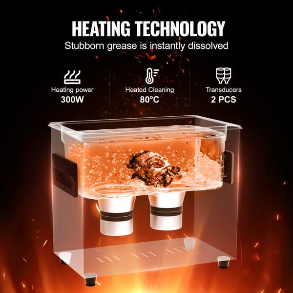 Ultra Sonic Cleaner 3L -ultraäänipuhdistin, 120W, korinlämmittimellä ja ajastimella