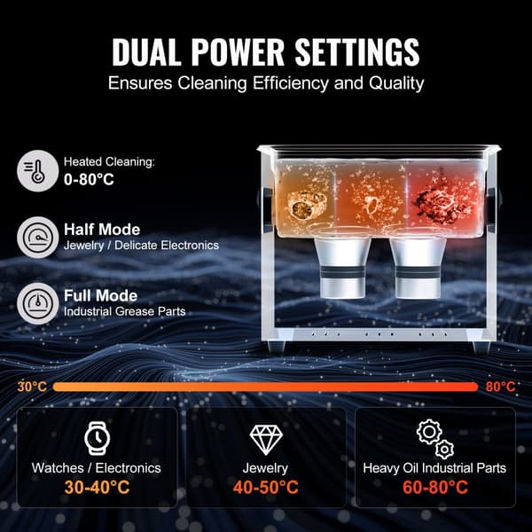 Ultra Sonic Cleaner 3L -ultraäänipuhdistin, 120W, korinlämmittimellä ja ajastimella