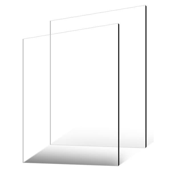 2-pak Plexiglas Akrylplader, 24x36 Tommer, Plastplader 1/4 Tomme Tykke, Perfekte til Kunstprojekter og Beskyttelse af Overflader
