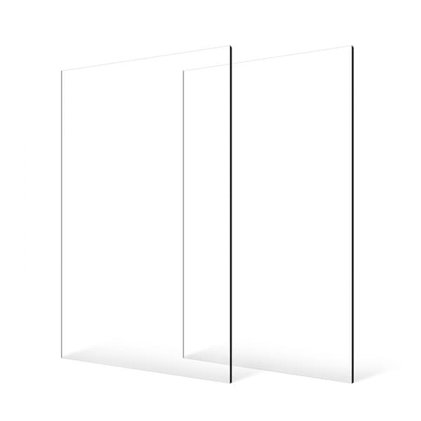 2-pak Plexiglas Akrylplader, 24x48 Plastplader, 1/8 Tomme Tykke, Lette at Skære og Bearbejde