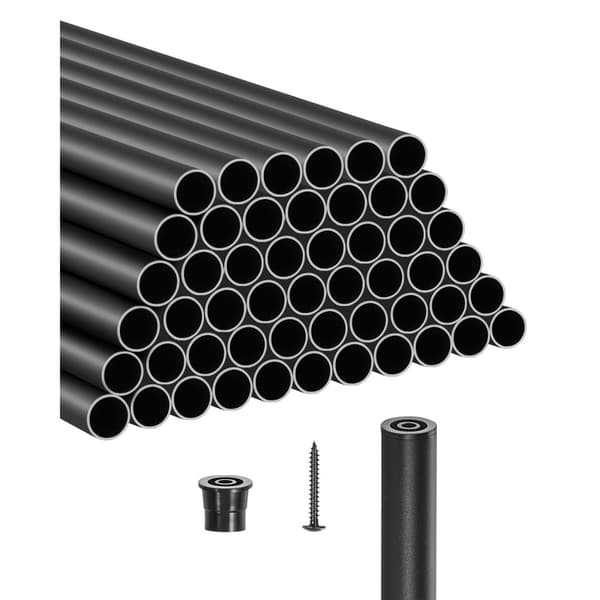 Aluminiumsspindler Trappebalustere, 51 Pakke 36, Inkluderer Skruer og Skinnehætter