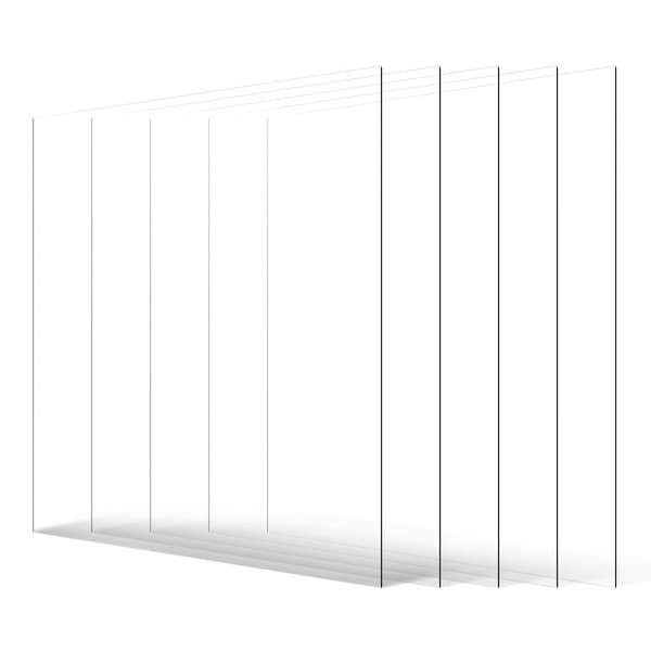 5-pak PET/Plexiglasplader, 24x36 tommer plastikplader, 0,04 tommer tykkelse