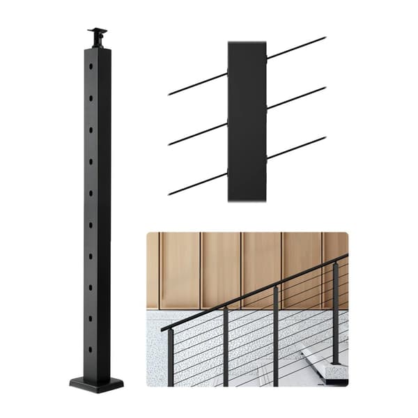 Kabelräckestolpe 36x2x2 in, 1JZLGZXHS914YIVIS001V0, med 30° vinklade hål