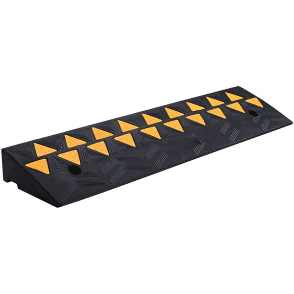 Schwellenrampe Auffahrrampe, Gummirampe Bordsteinrampe, 100x25x9,4cm, Maks. 15T Kuormituskapasiteetti