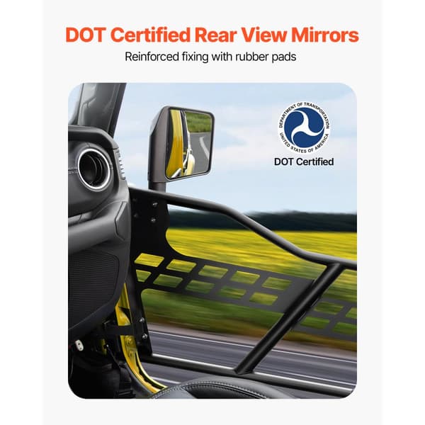 Jeep Tube Ovet 4-oviset, Tubulaariset Ovet, 2018-2024 Jeep Wrangler JL-malliin