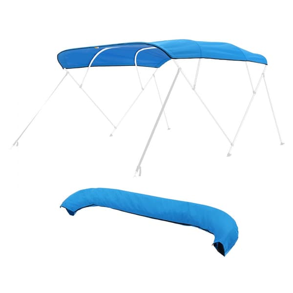 4 Bow Båd Bimini Toppe, 96Lx(97-103)W, Markisetop Udskiftning, Pacific Blue Farve