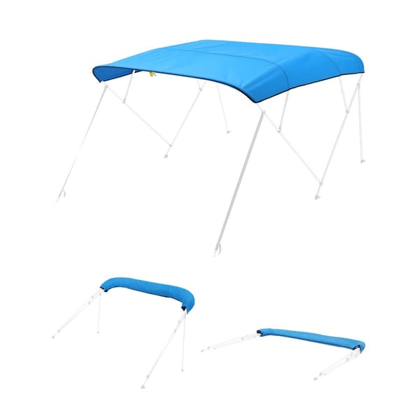 4 Bow Båd Bimini Toppe, 96Lx(97-103)W, Markisetop Udskiftning, Pacific Blue Farve