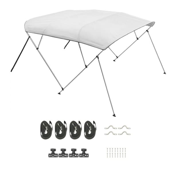 4 Bow Veneen Bimini Topit 96Px(85-90)L x 54K, Markiisin katos, Vaaleanharmaa