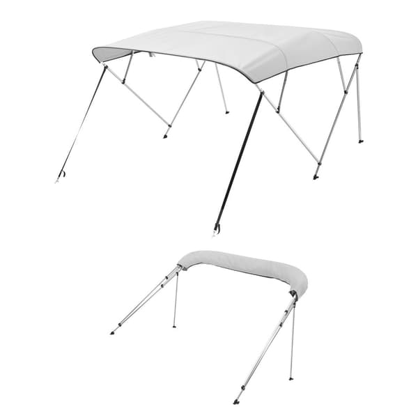 4 Bow Veneen Bimini Topit 96Px(85-90)L x 54K, Markiisin katos, Vaaleanharmaa