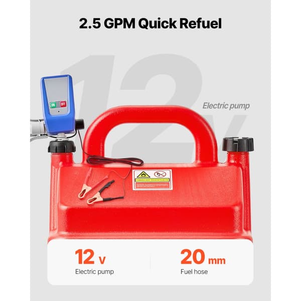Bränsle-Caddy 16 Gallon, Bärbar Bränsletank, med 12V DC Elektrisk Överföringspump