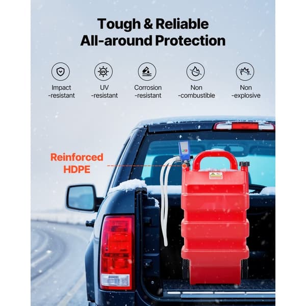 Bränsle-Caddy 16 Gallon, Bärbar Bränsletank, med 12V DC Elektrisk Överföringspump