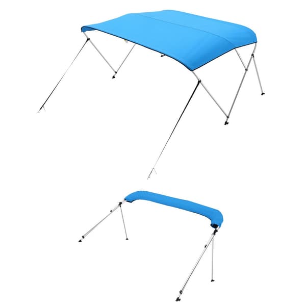 3-Bue Båd Bimini Toppe 72Lx(79-84)B x 46H, Markise Canopy, Pacific Blå Farve