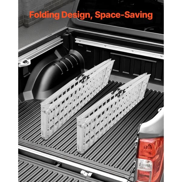 2000 lbs Aluminiumramper 2-pack, Kraftiga Lastramper, Med Handtag, Lättvikt och Robust Design