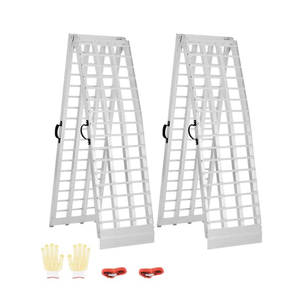 2000 lbs Aluminiumramper 2-pack, Kraftiga Lastramper, Med Handtag, Lättvikt och Robust Design