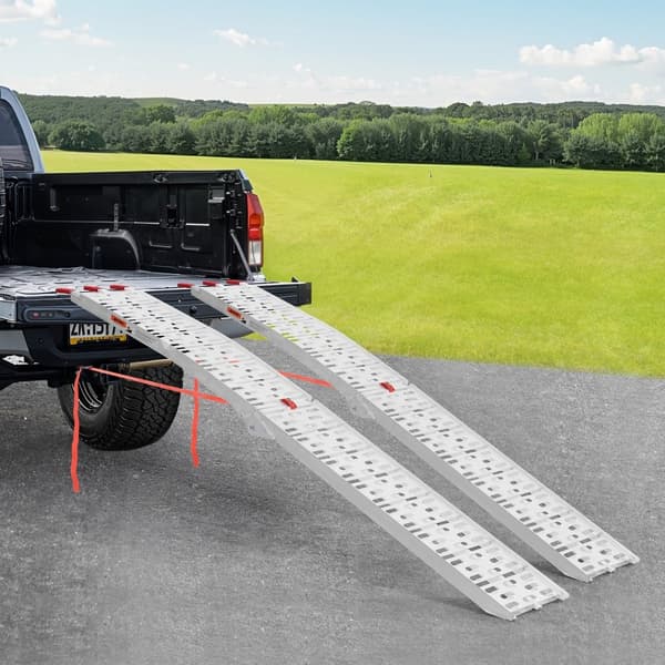 1500 lbs aluminium ramper, 2 stk. Heavy-duty læsseramper, med håndtag, høj bæreevne