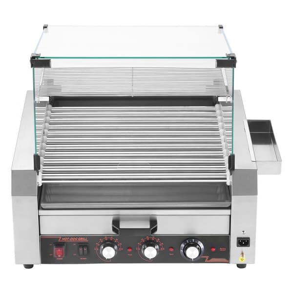 Hot Dog 11 Roller Kone, Sähkögrilliliesi, 2400W Teho, Pullanlämmitin, 30 Makkaraa Kapasiteetti