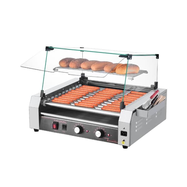 Sähkögrilli 30 Hot Dog, 11-rullainen kaupallinen grilli, 2200W